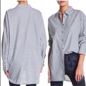 free people oversized button up shirt